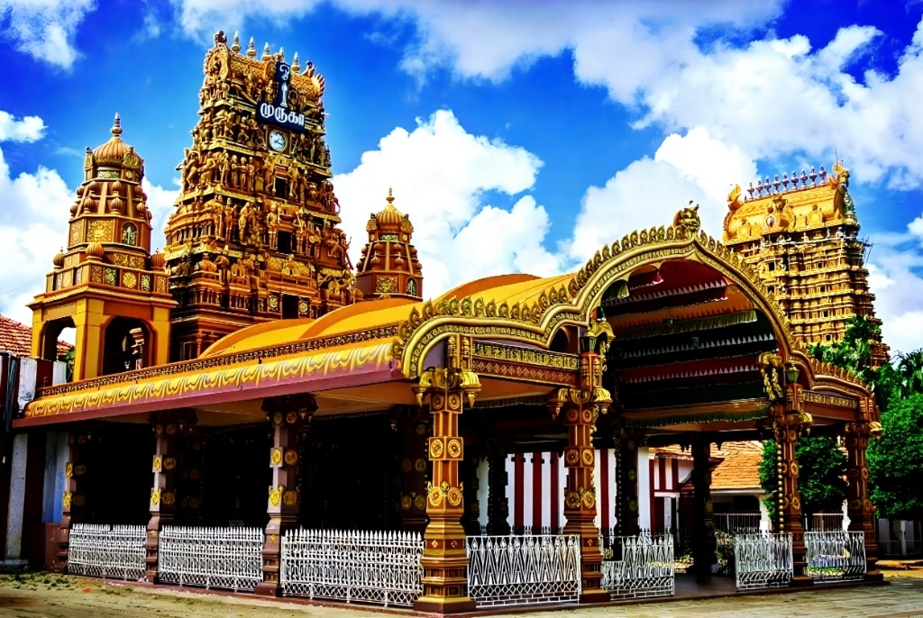 Jaffna Nallur Kandaswamy Temple Sri Lanka – Famous Hindu Murugan Temple with Golden Gopuram Architecture