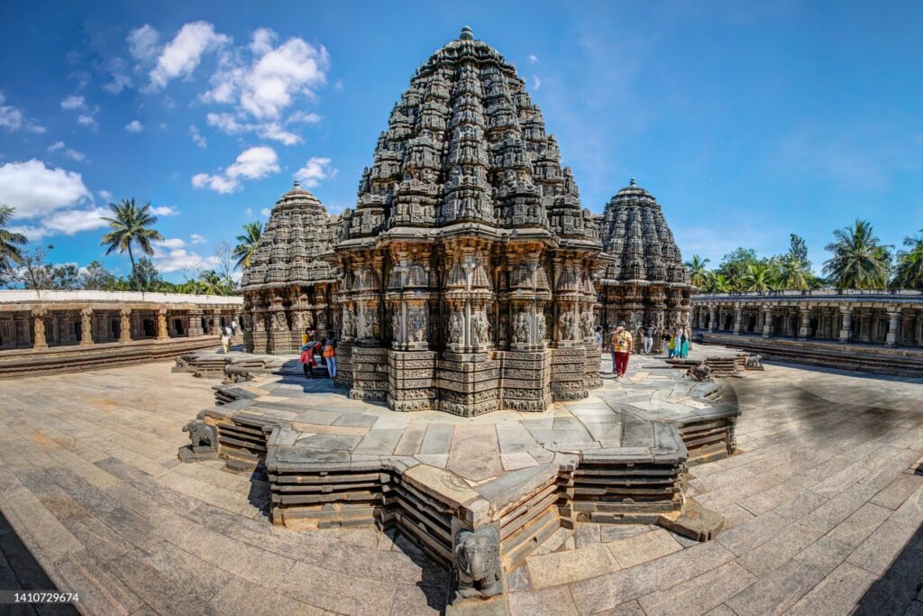 The iconic 13th century Chennakesava Temple and the surrounding town of Somanathapura, some 40kms from Mysore, India